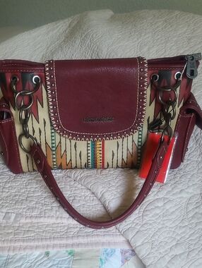 Montana West Shoulder Bag With Concealed Pistol Pocket In Back